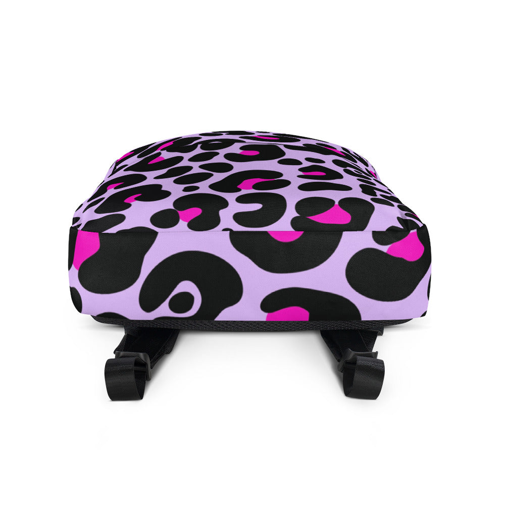 PINK & PURPLE LEOPARD BACKPACK