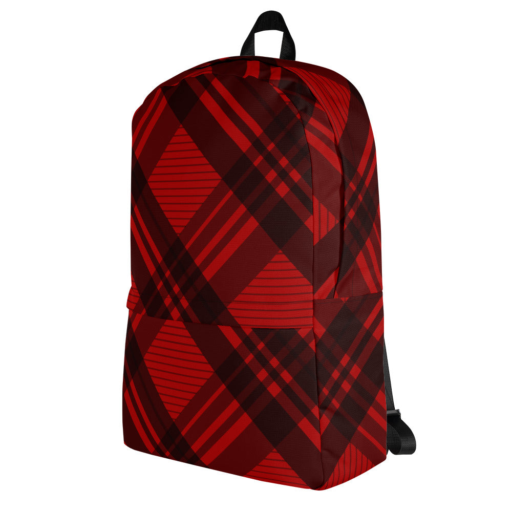 RED PLAID BACKPACK