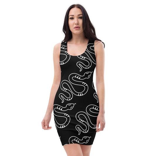 SNAKE FITTED DRESS
