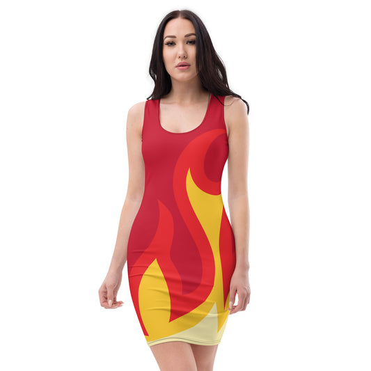 FLAME FITTED DRESS