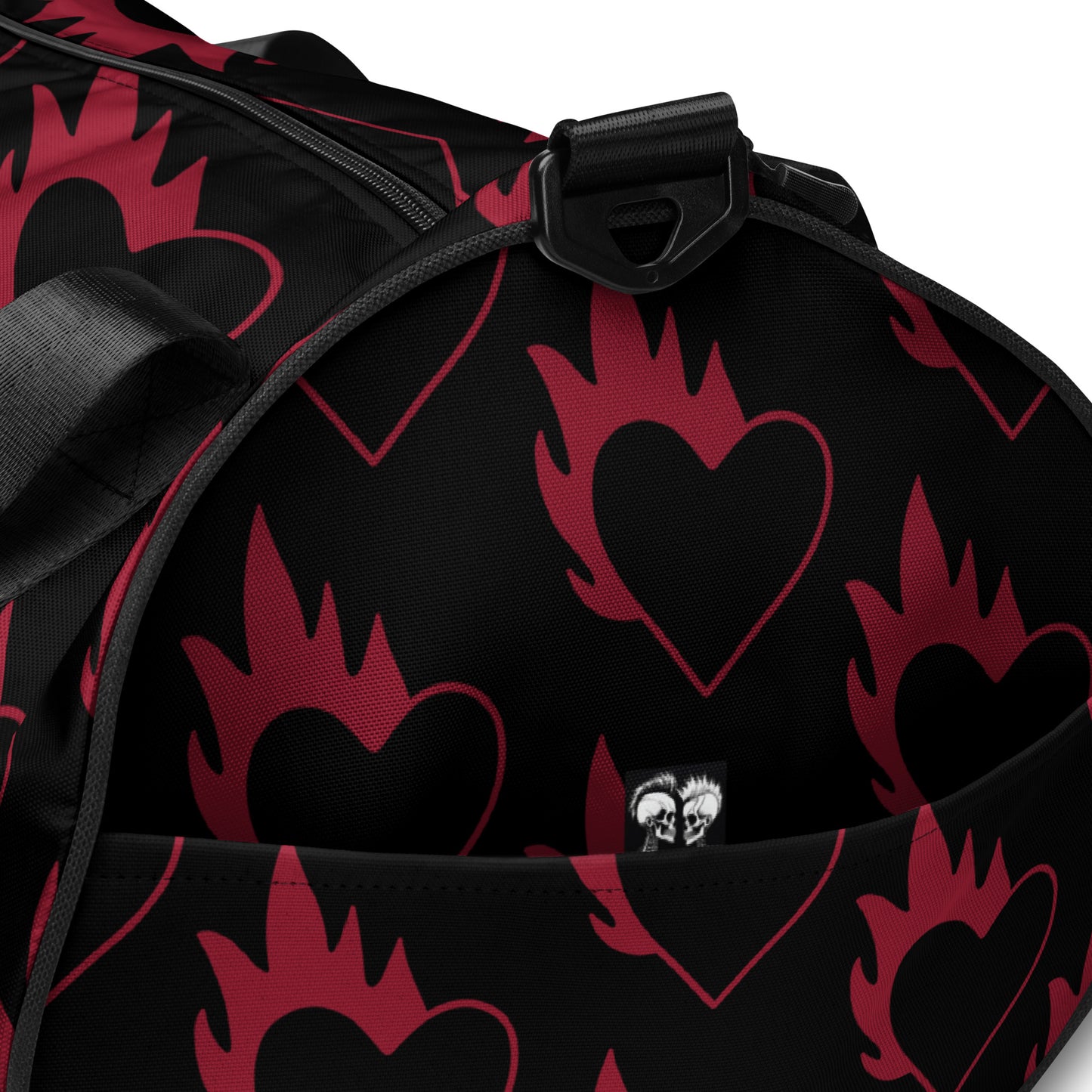 FLAMING HEART GYM BAG
