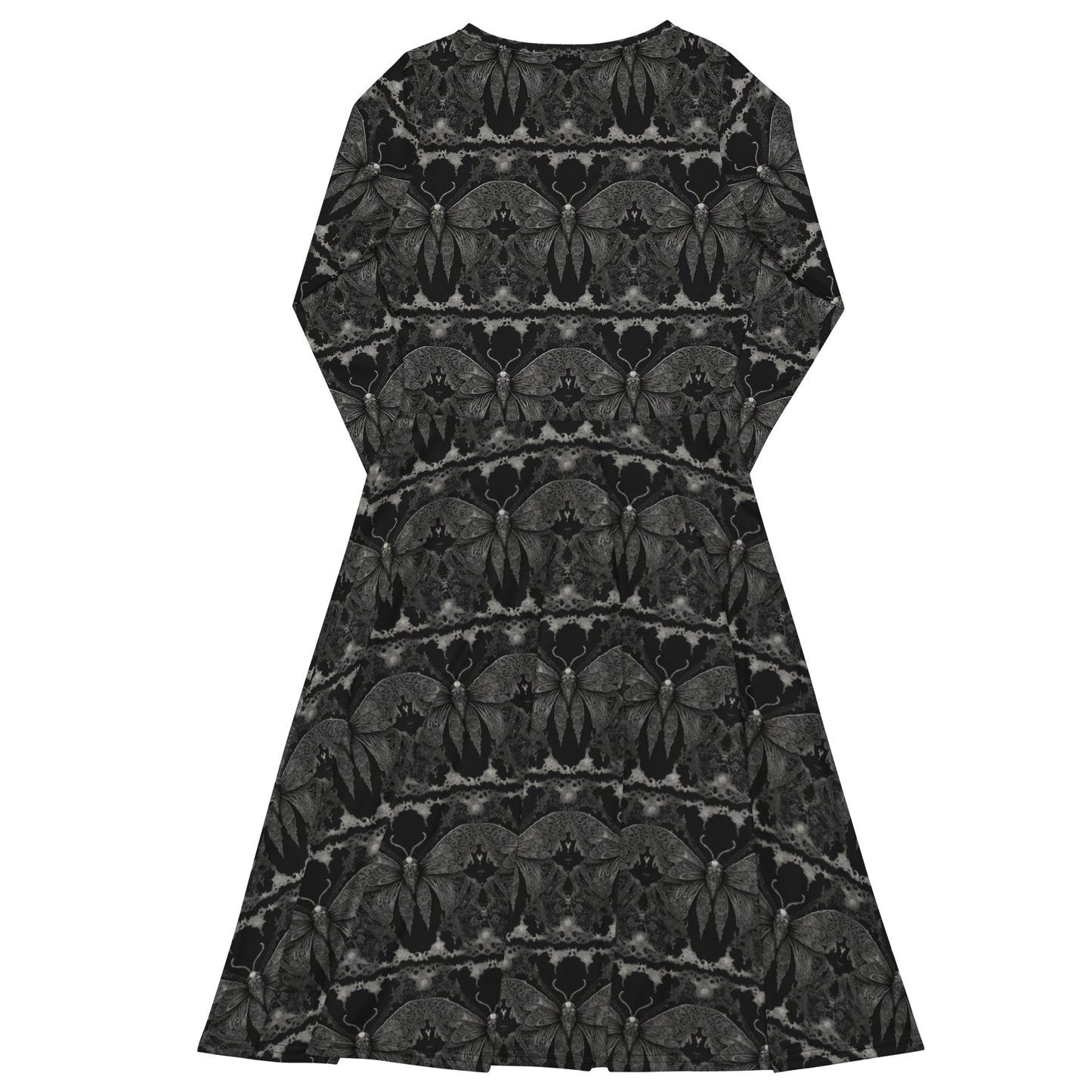 MOTH & LACE LONG SLEEVE MIDI DRESS