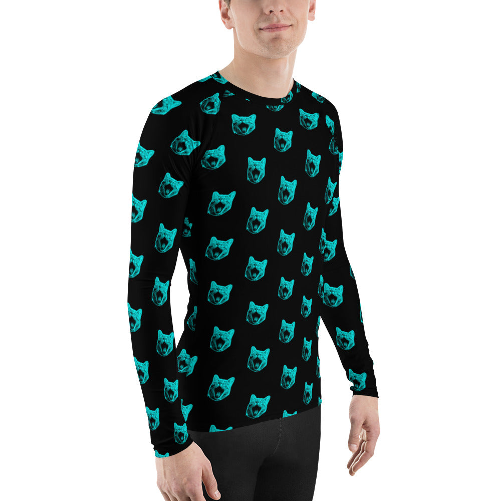 ELECTRIC BLUE CAT RASH GUARD