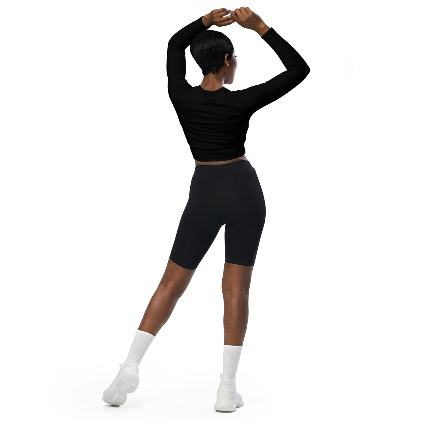 DUAL SNAKE RECYCLED LONG SLEEVE CROP TOP
