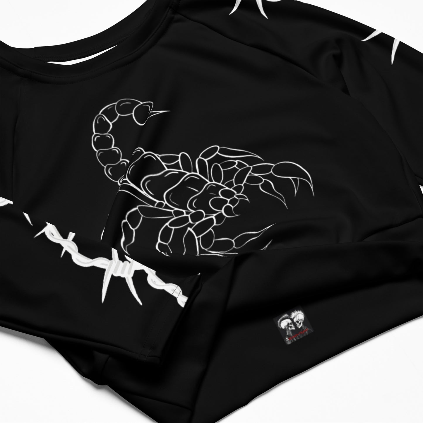 SCORPION RECYCLED LONG SLEEVE CROP TOP