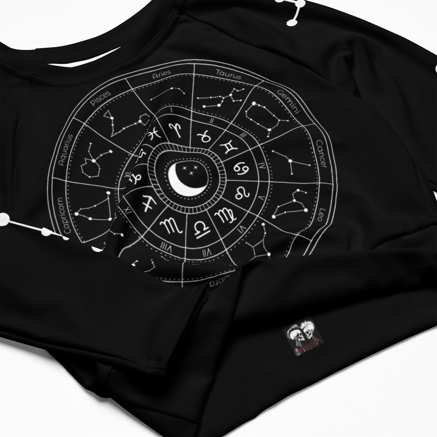 ZODIAC RECYCLED LONG SLEEVE CROP TOP