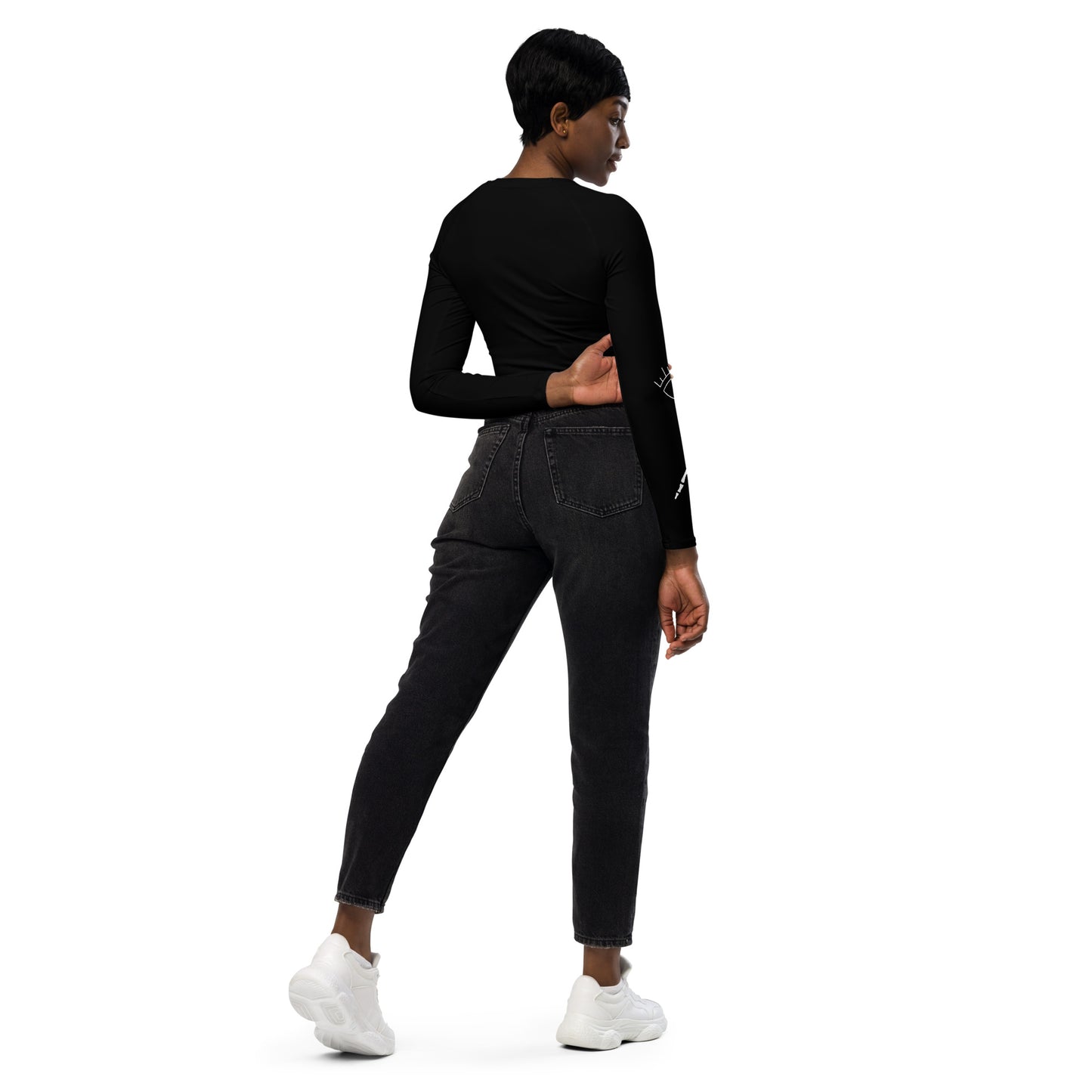 MYSTERIA RECYCLED LONG SLEEVE CROP TOP