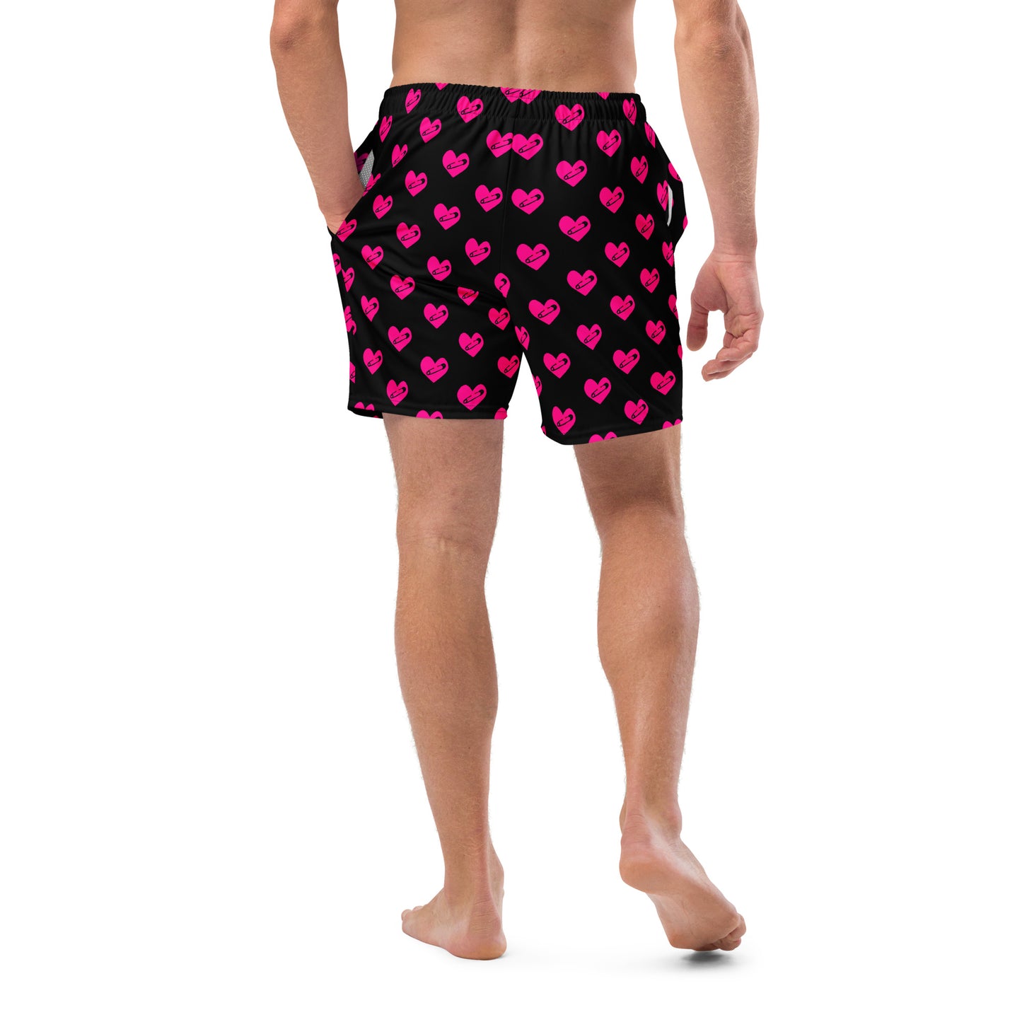 PINNED HEART SWIM TRUNKS