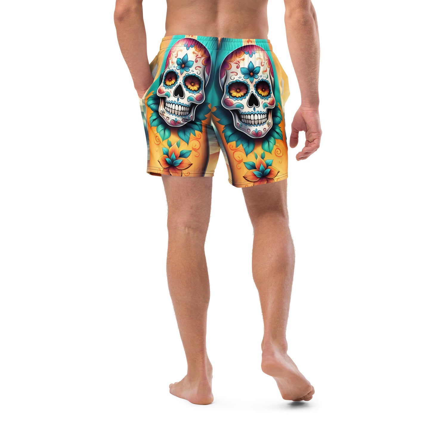 SKULL SURFBOARD SWIM TRUNKS