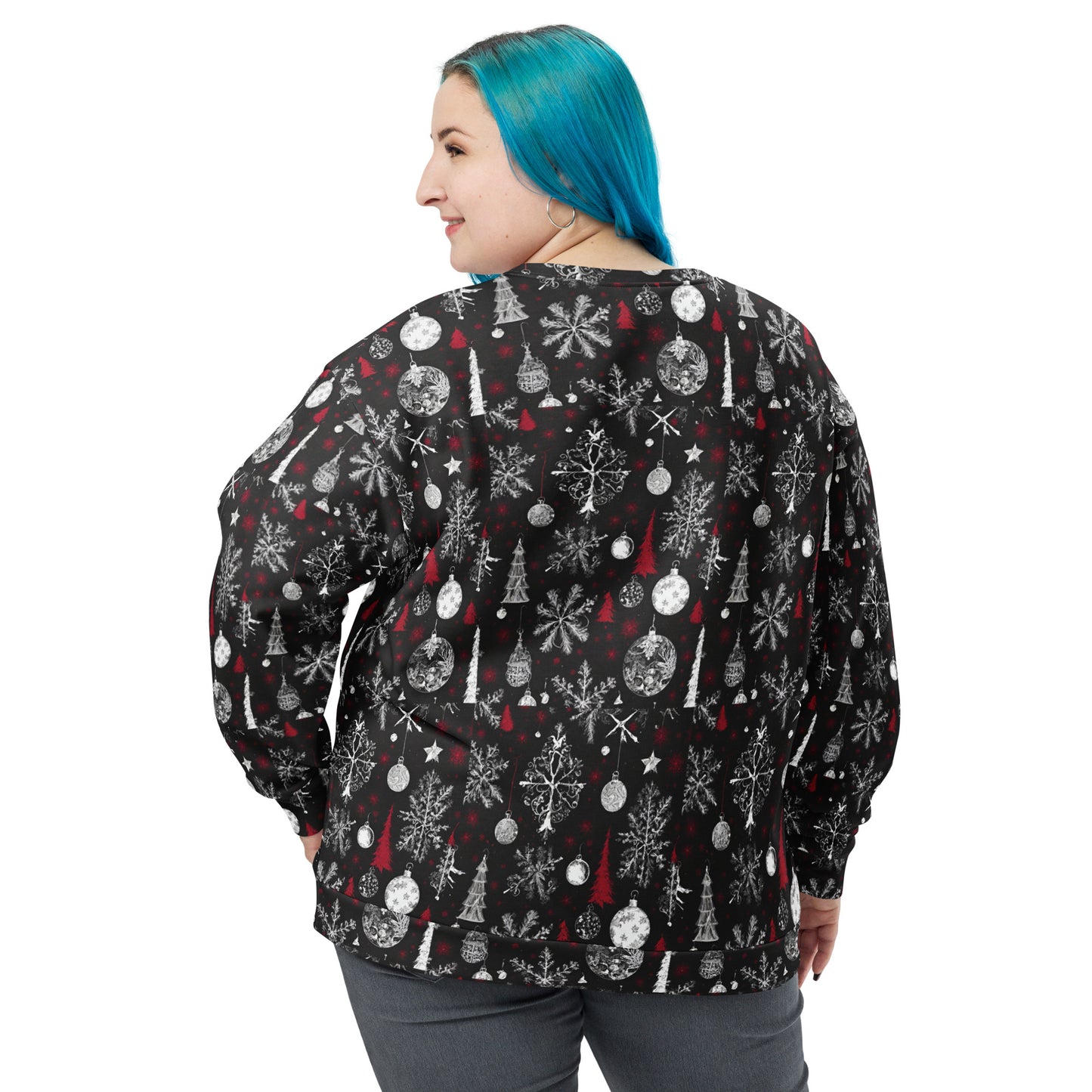 RED ORNAMENT UGLY CHRISTMAS SWEATSHIRT