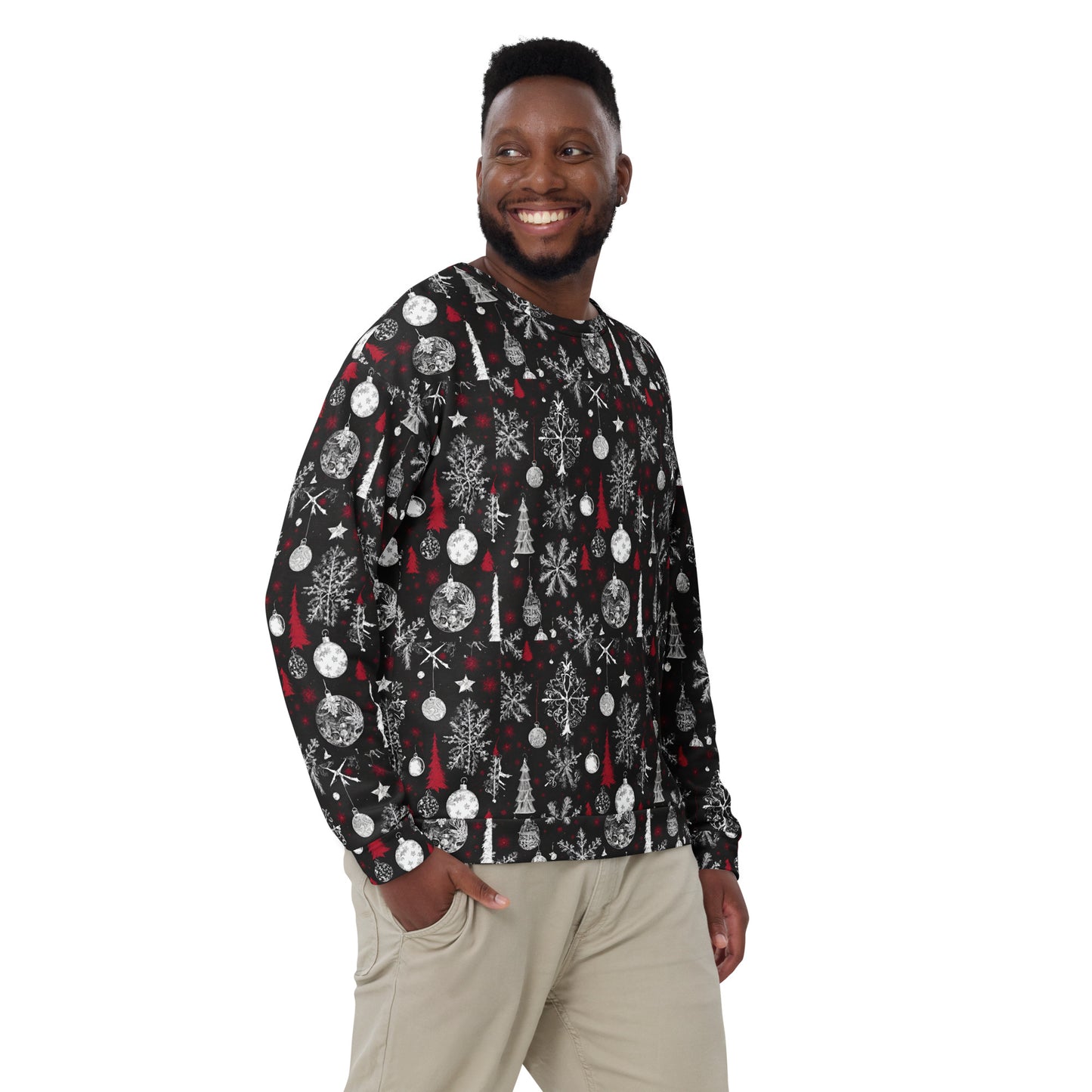 RED ORNAMENT UGLY CHRISTMAS SWEATSHIRT