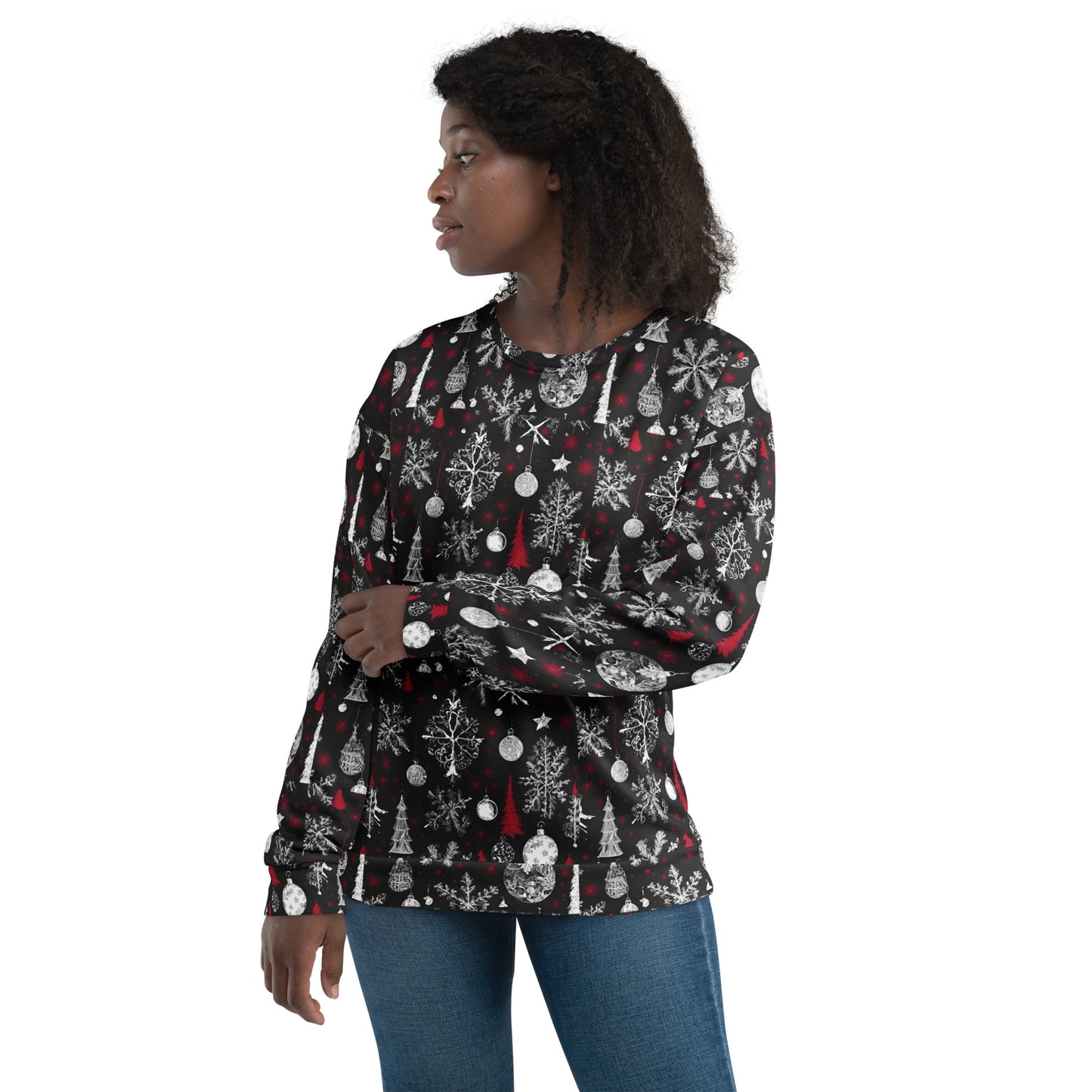 RED ORNAMENT UGLY CHRISTMAS SWEATSHIRT