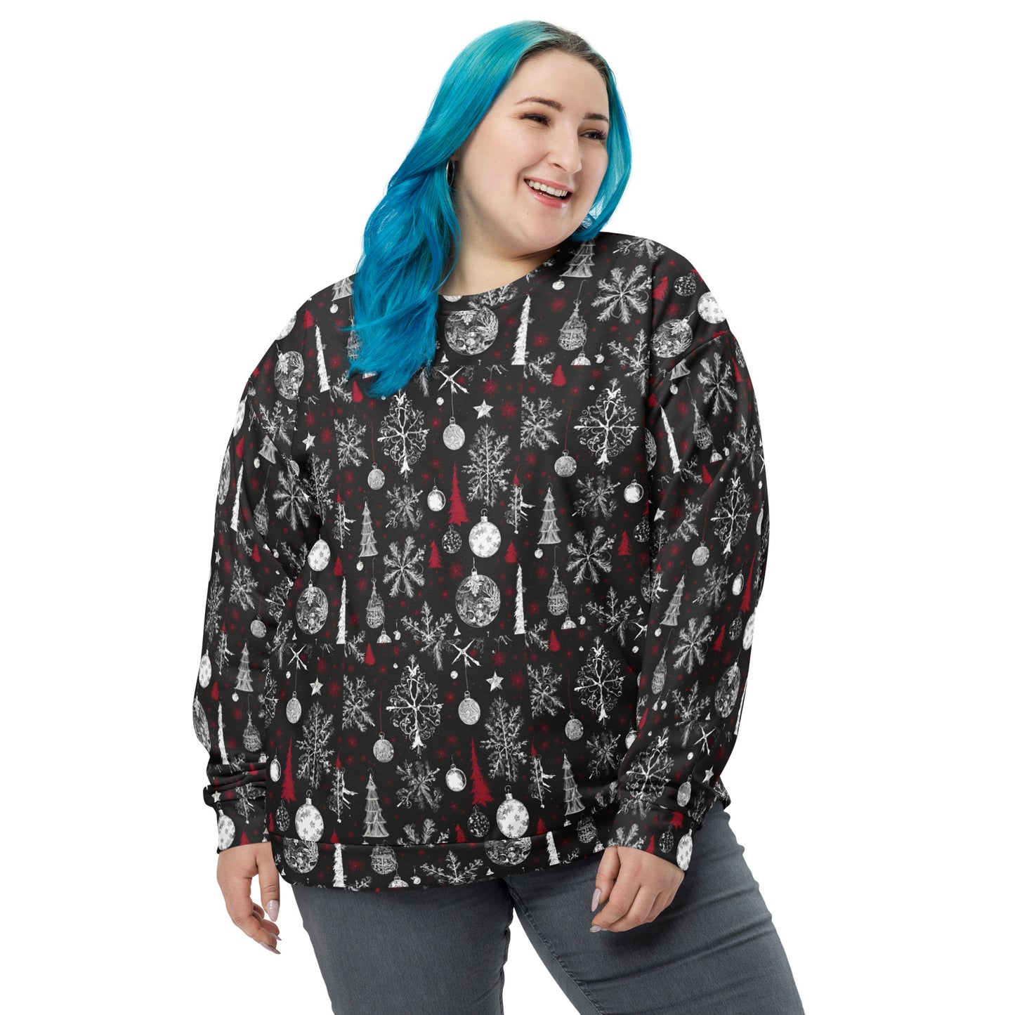 RED ORNAMENT UGLY CHRISTMAS SWEATSHIRT