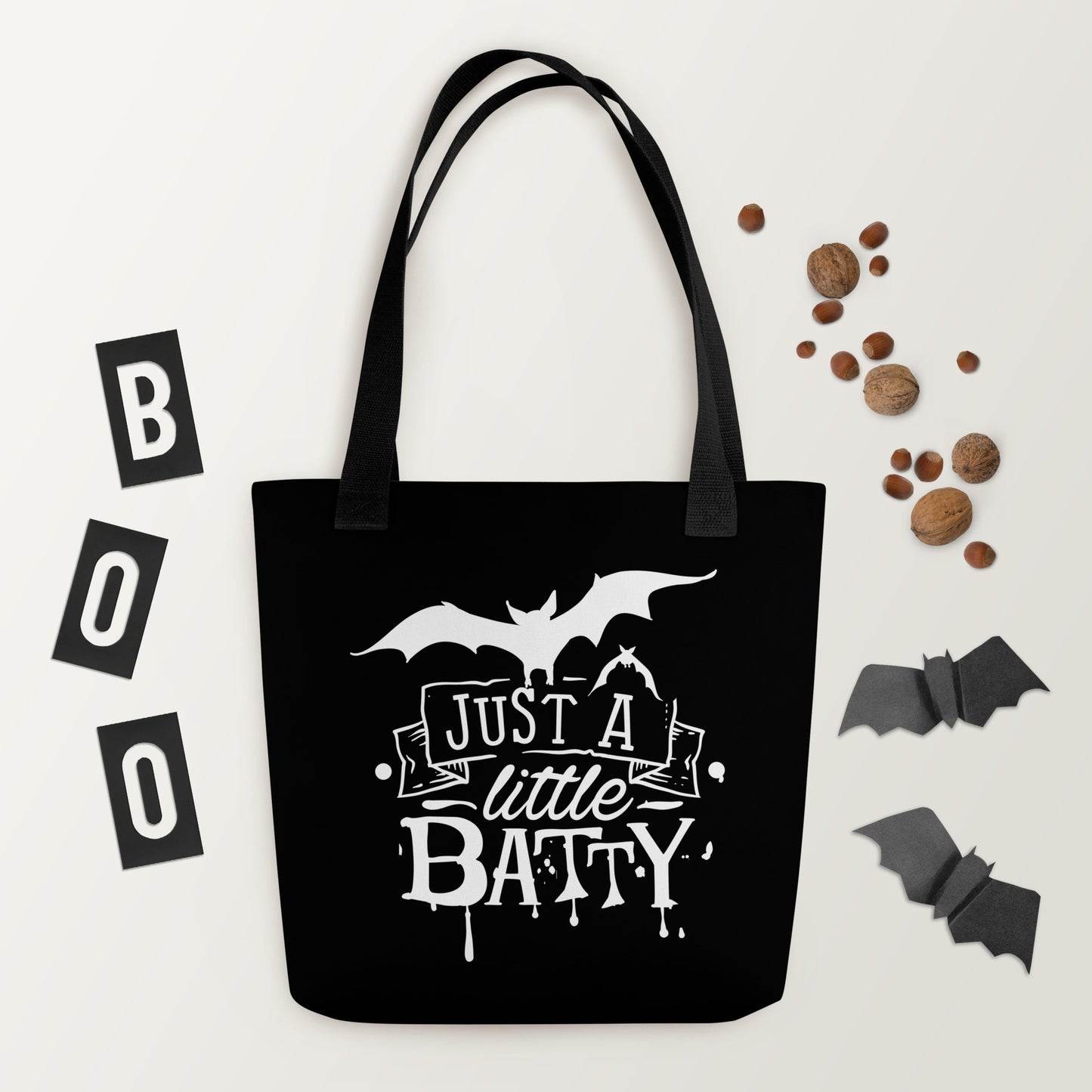 JUST A LITTLE BATTY TOTE BAG