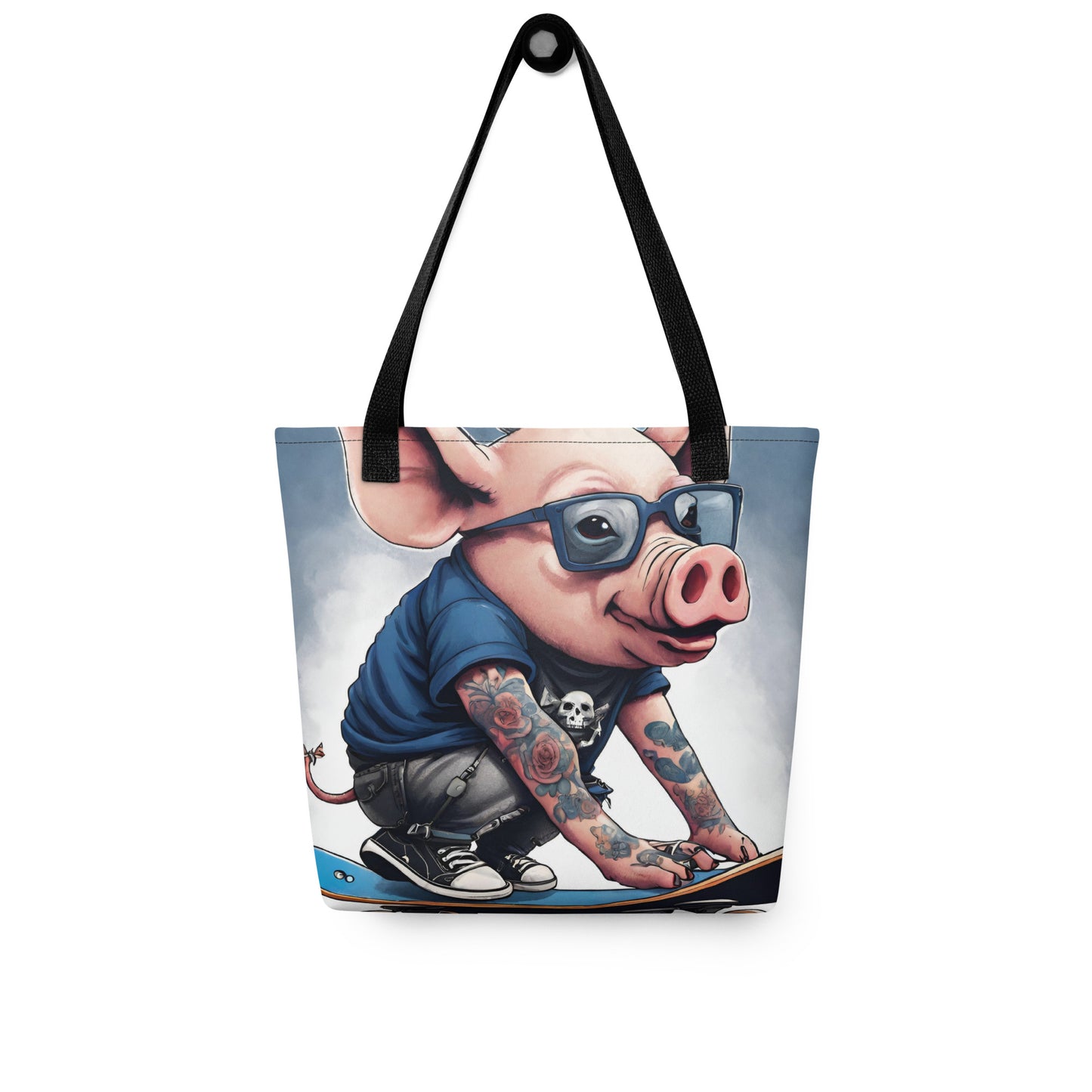 SKATER PUNK PIG TOTE BAG