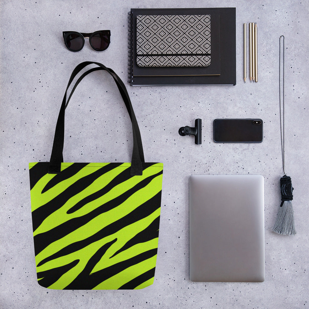 YELLOW ZEBRA TOTE BAG