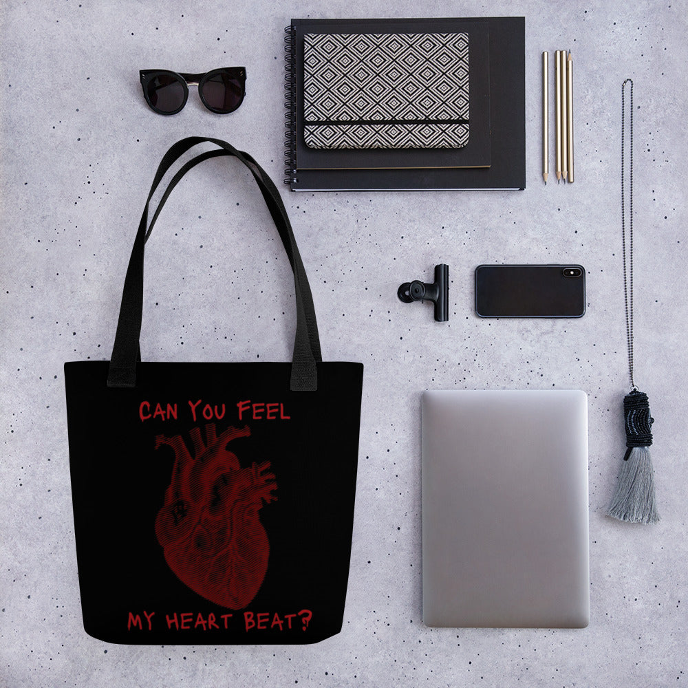 CAN YOU FEEL MY HEART BEAT TOTE BAG