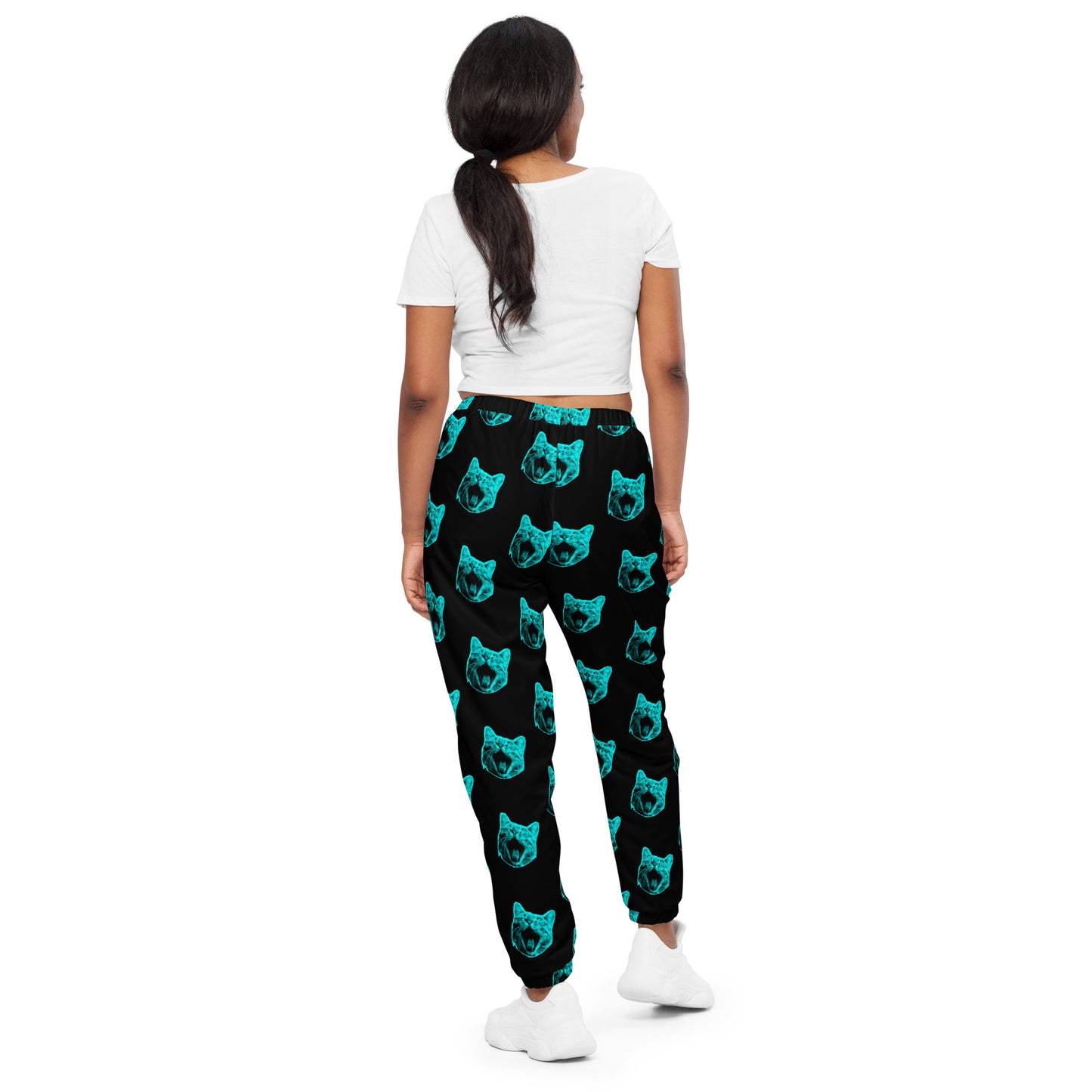 ELECTRIC BLUE CAT UNISEX TRACK PANTS