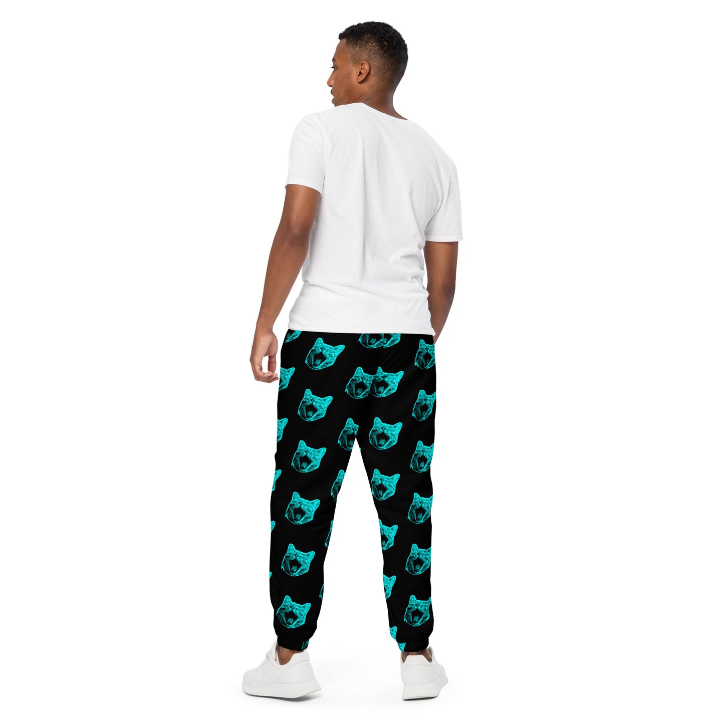 ELECTRIC BLUE CAT UNISEX TRACK PANTS