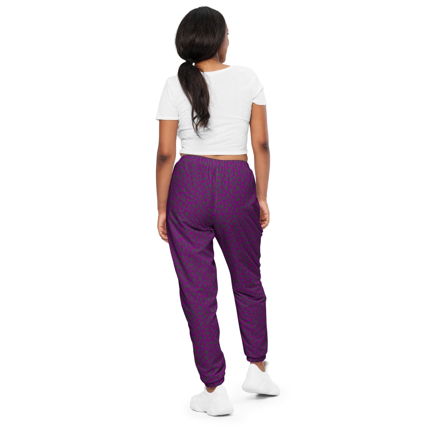 PURPLE LEOPARD UNISEX TRACK PANTS