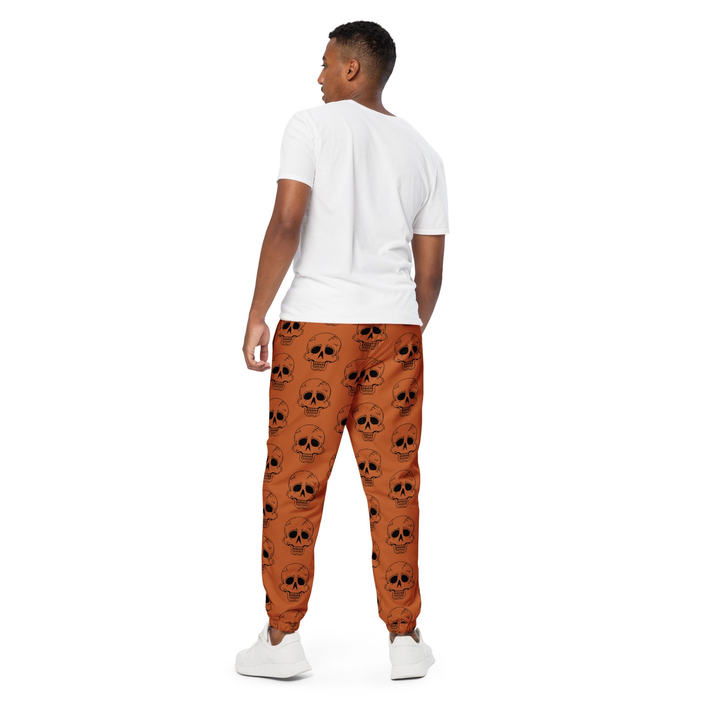 ORANGE LAUGHING SKULL UNISEX TRACK PANTS