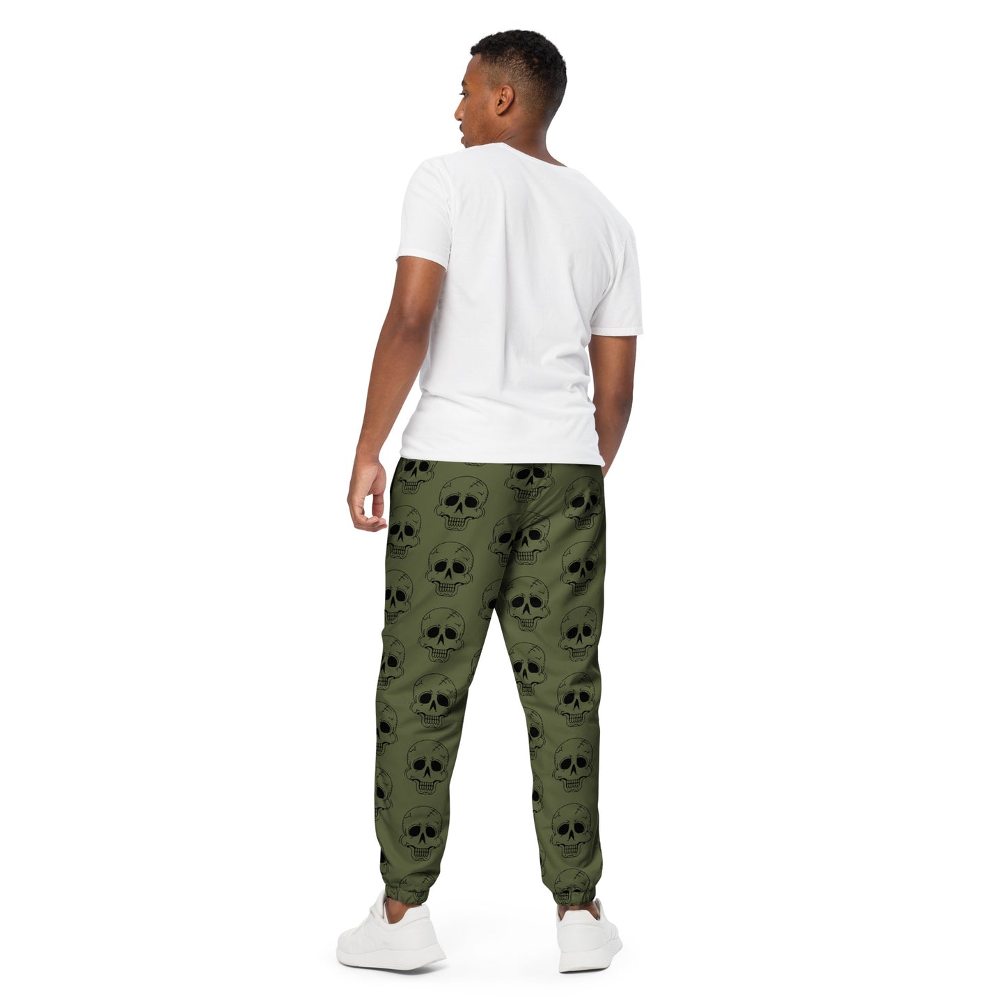 GREEN LAUGHING SKULL TRACK PANTS