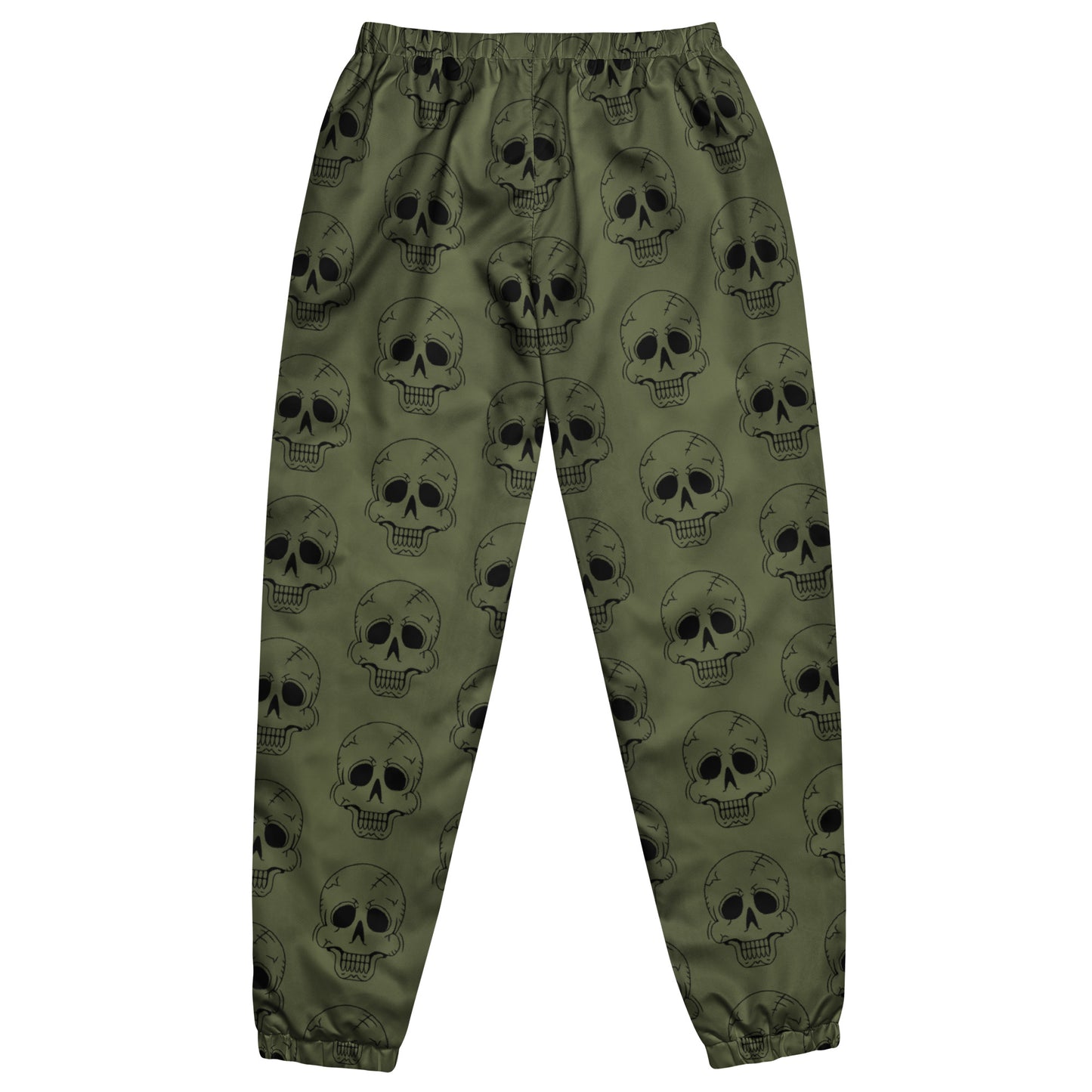 GREEN LAUGHING SKULL TRACK PANTS