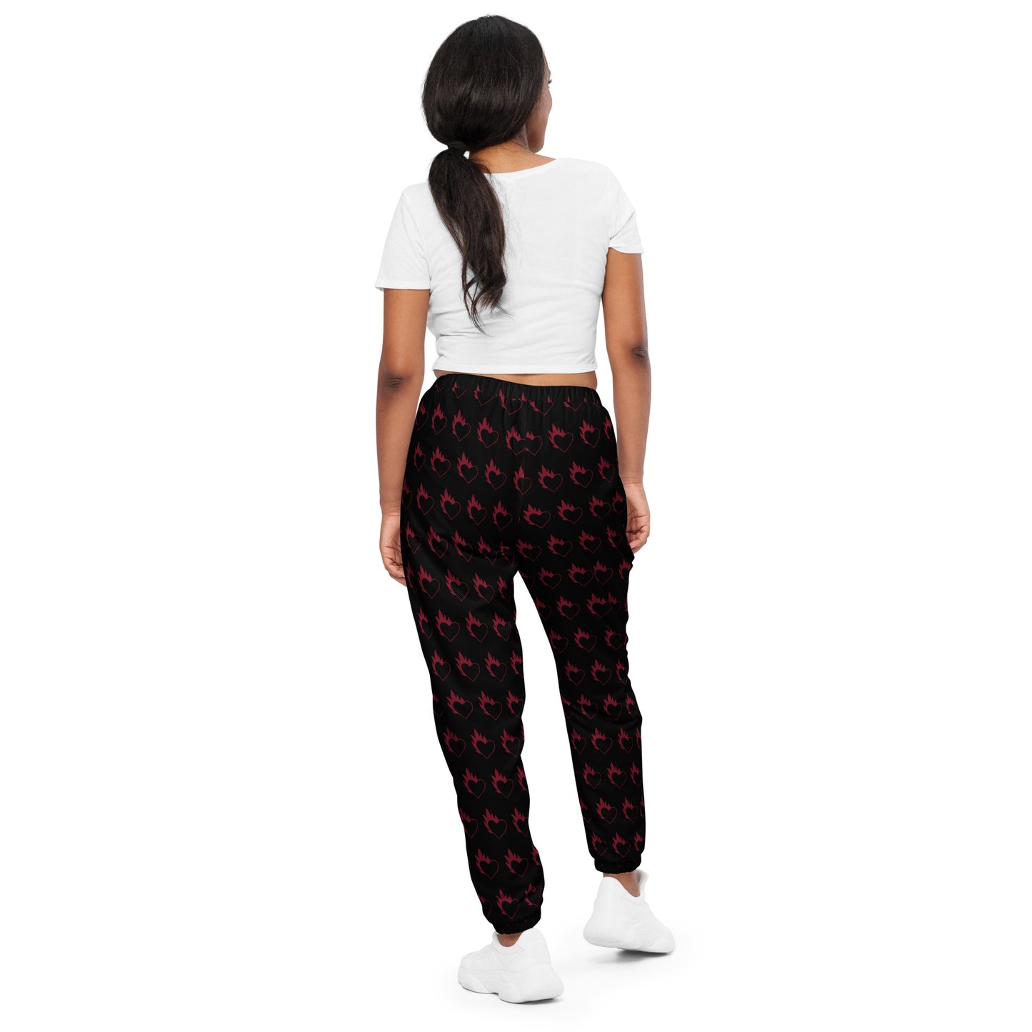 FLAMING HEART UNISEX TRACK PANTS