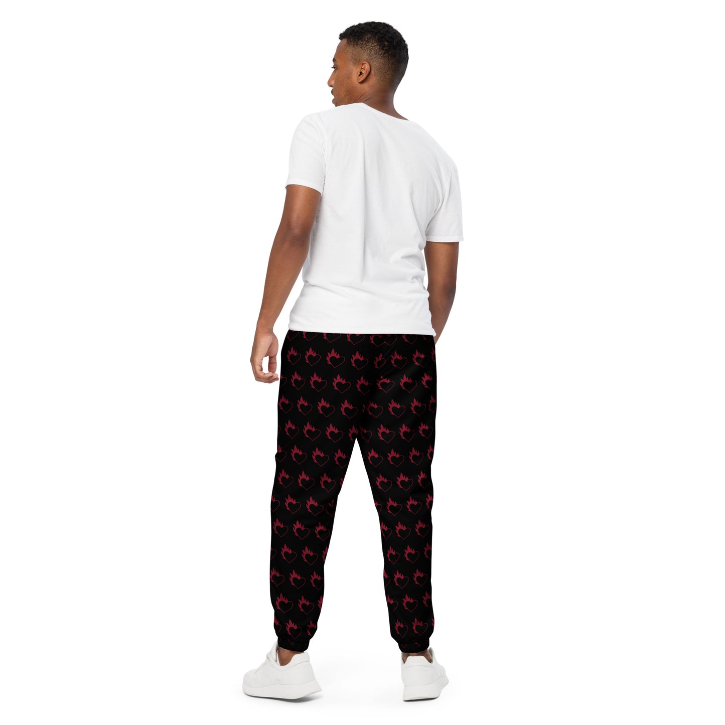 FLAMING HEART UNISEX TRACK PANTS