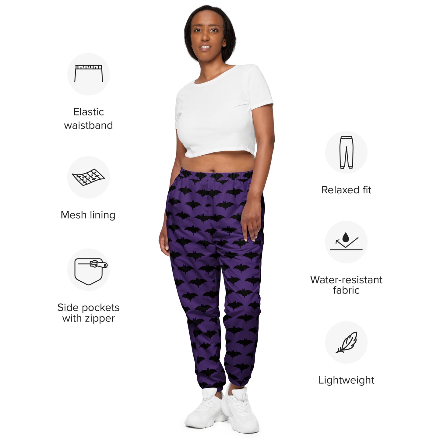 PURPLE BAT UNISEX TRACK PANTS