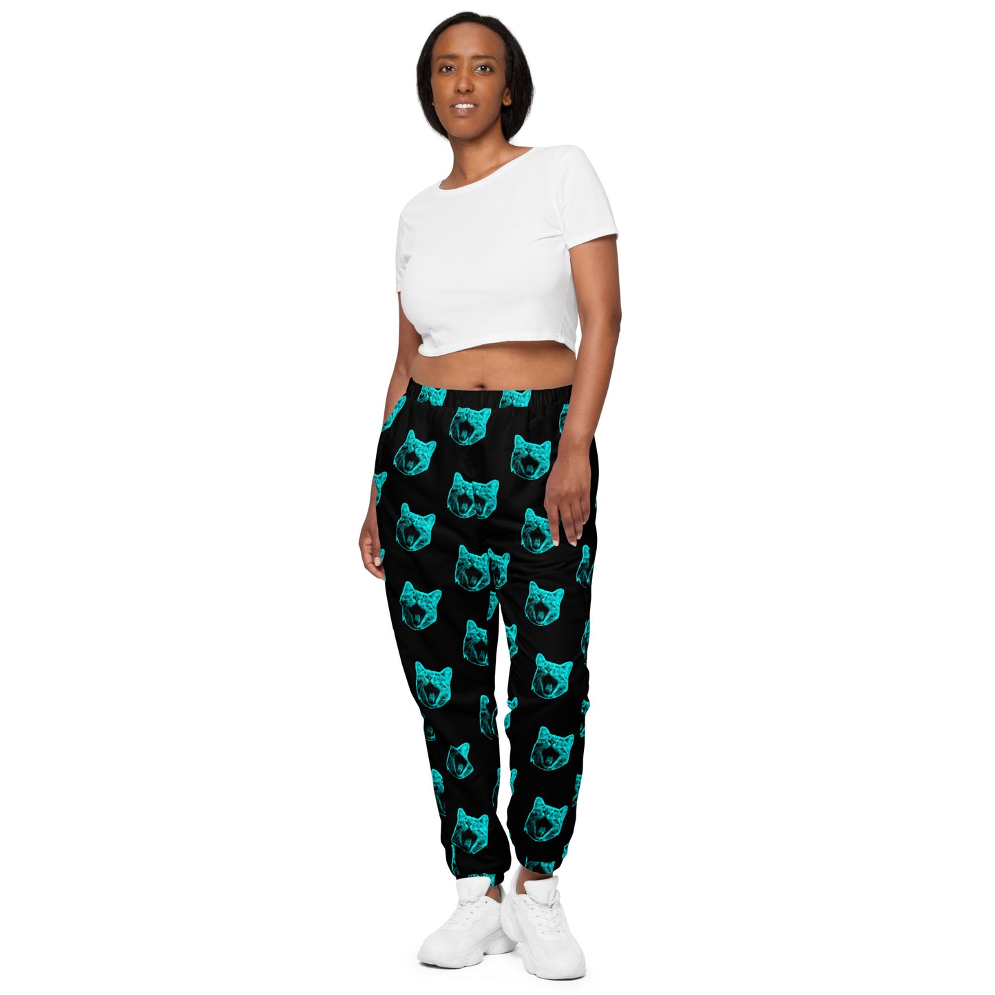 ELECTRIC BLUE CAT UNISEX TRACK PANTS