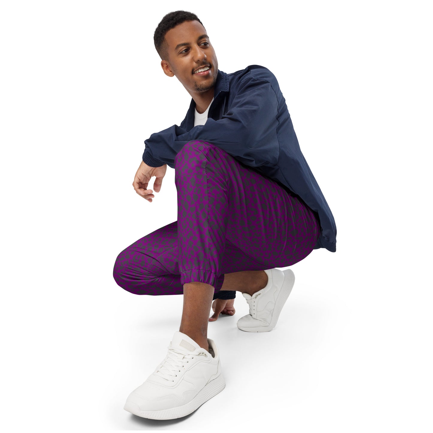 PURPLE LEOPARD UNISEX TRACK PANTS
