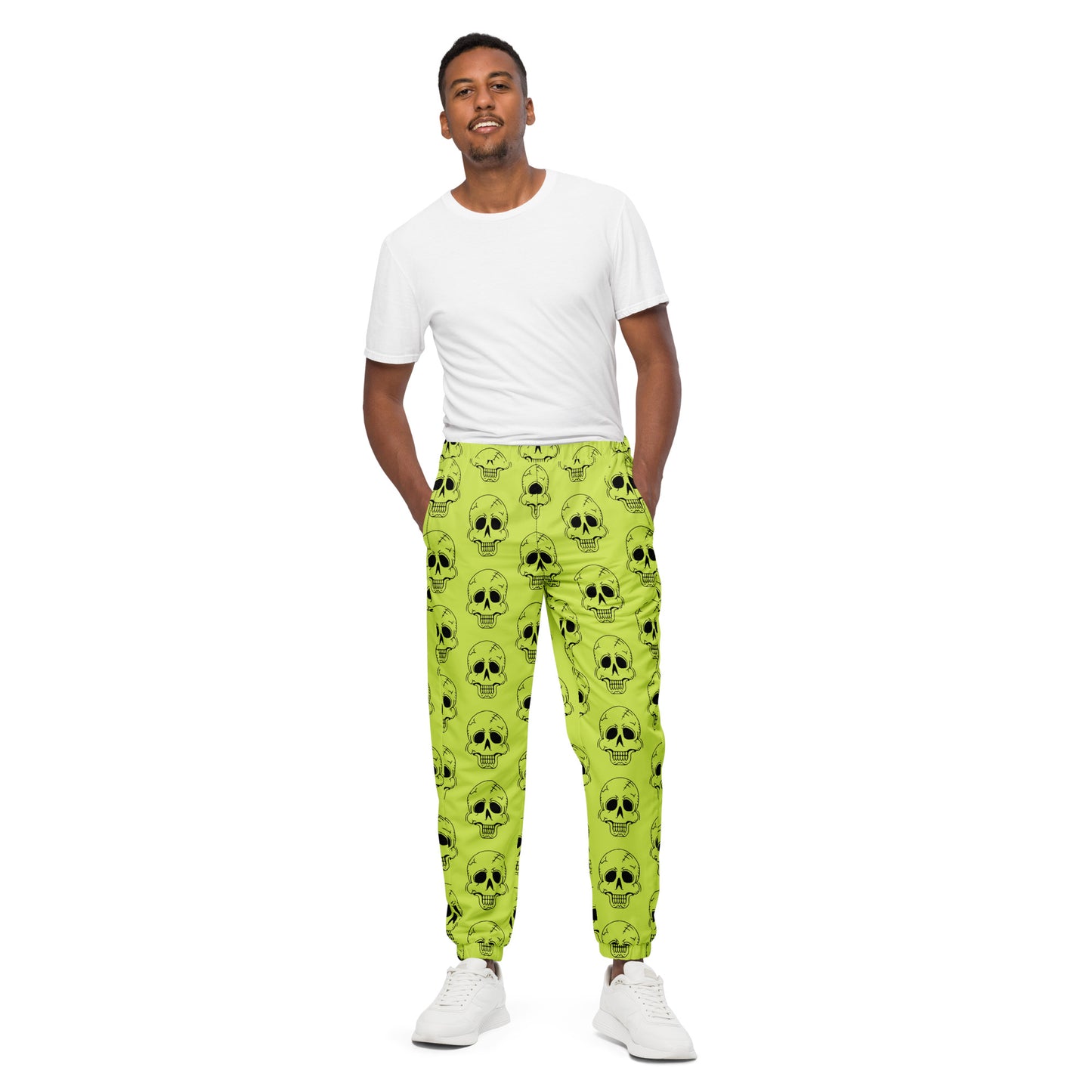 YELLOW LAUGHING SKULL UNISEX TRACK PANTS