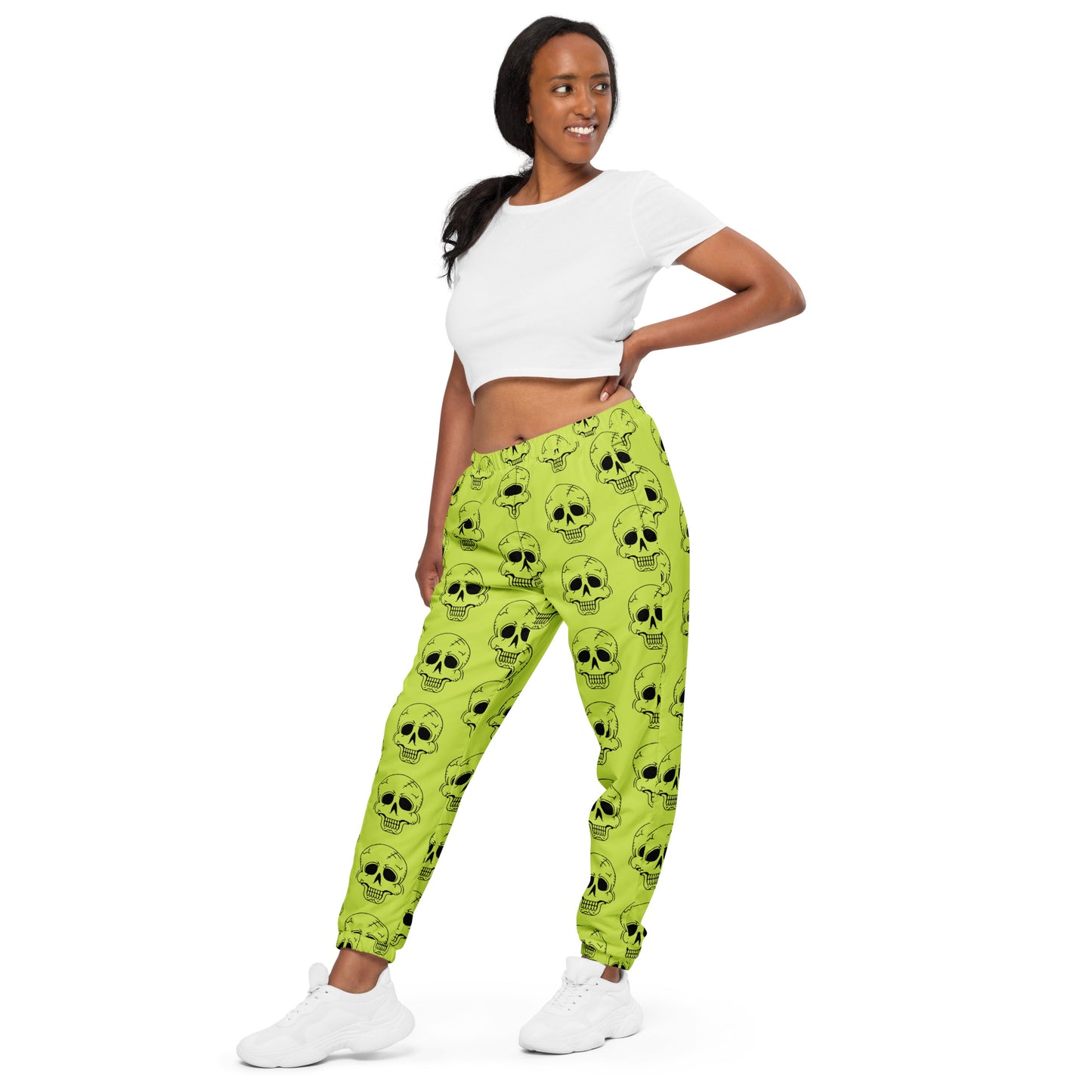 YELLOW LAUGHING SKULL UNISEX TRACK PANTS