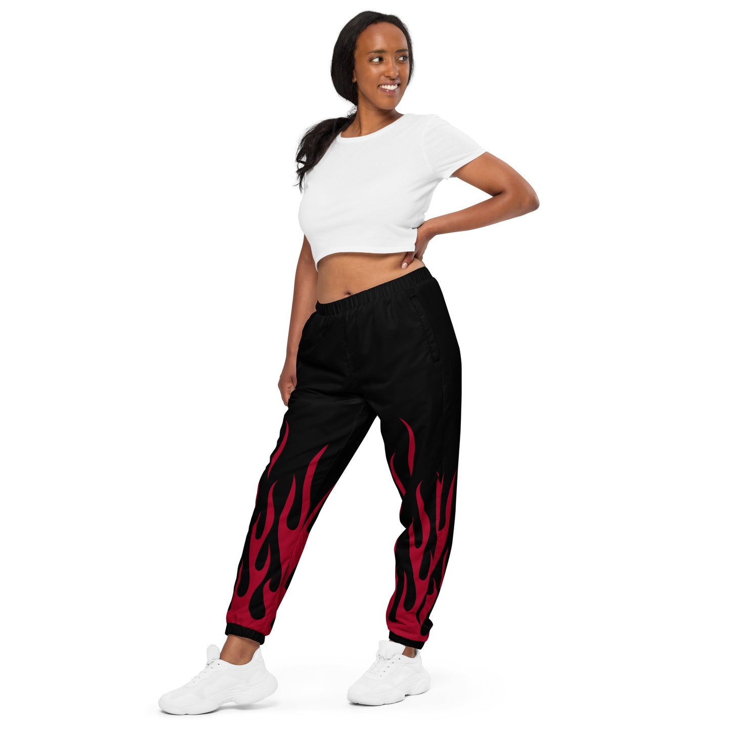 RED FLAME UNISEX TRACK PANTS