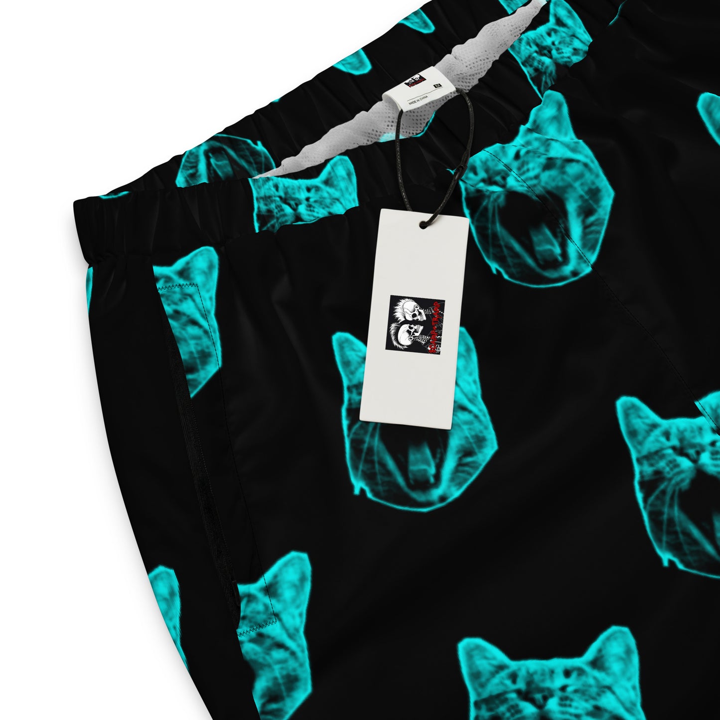 ELECTRIC BLUE CAT UNISEX TRACK PANTS