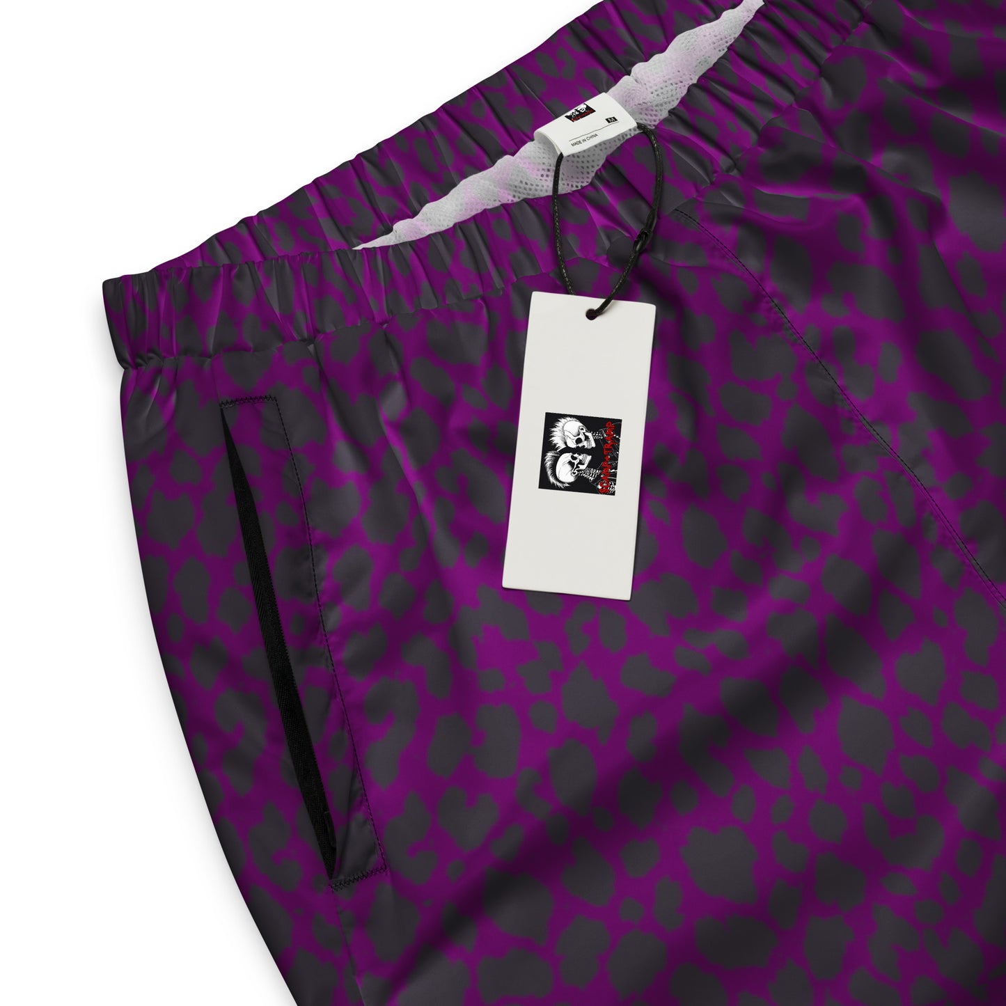 PURPLE LEOPARD UNISEX TRACK PANTS