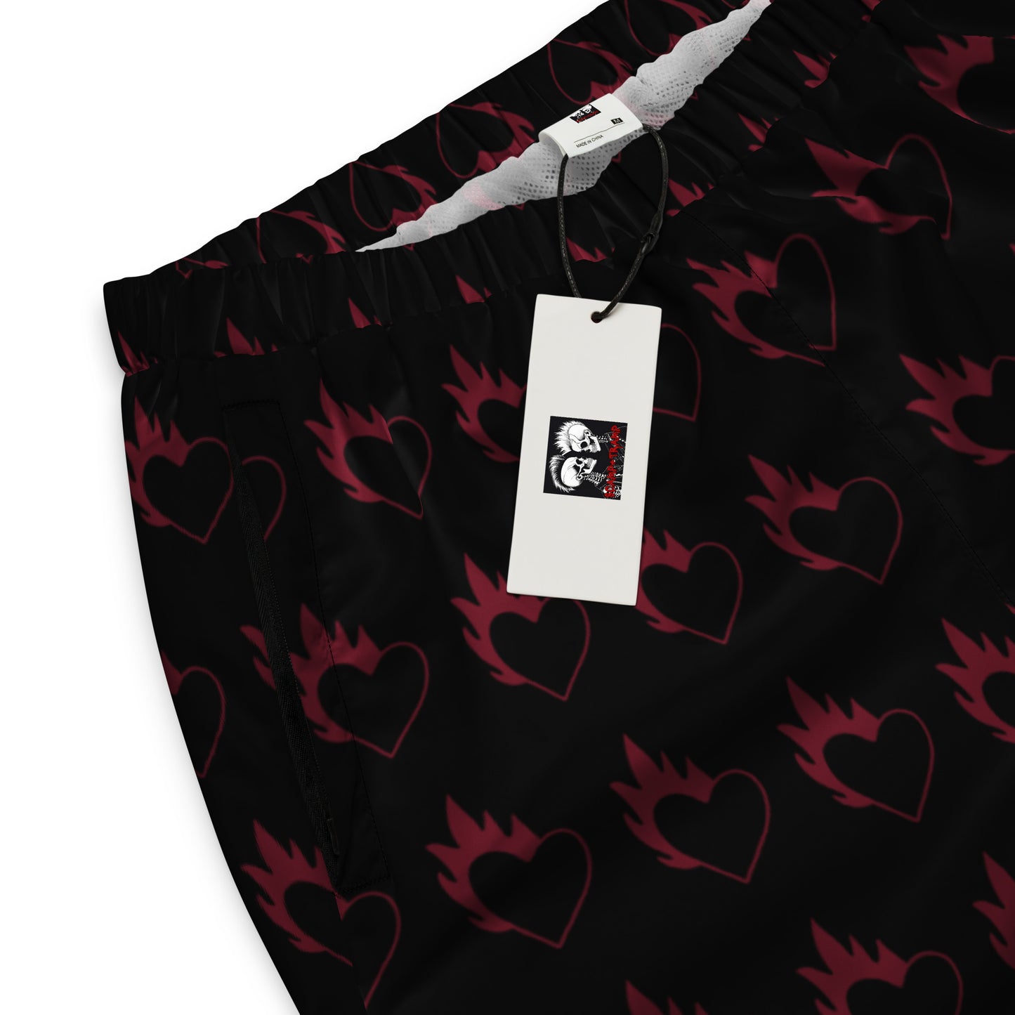 FLAMING HEART UNISEX TRACK PANTS