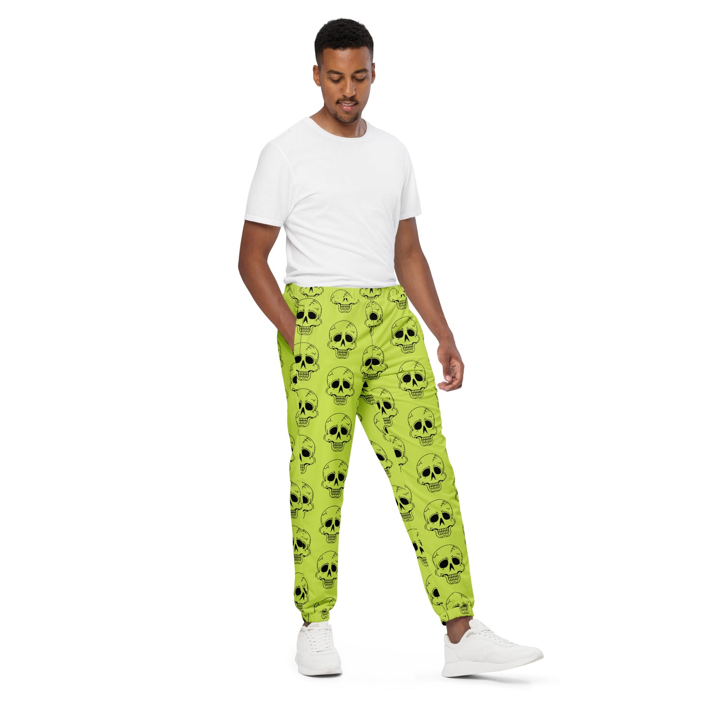 YELLOW LAUGHING SKULL UNISEX TRACK PANTS