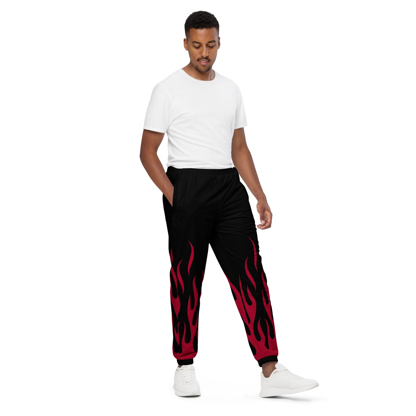 RED FLAME UNISEX TRACK PANTS