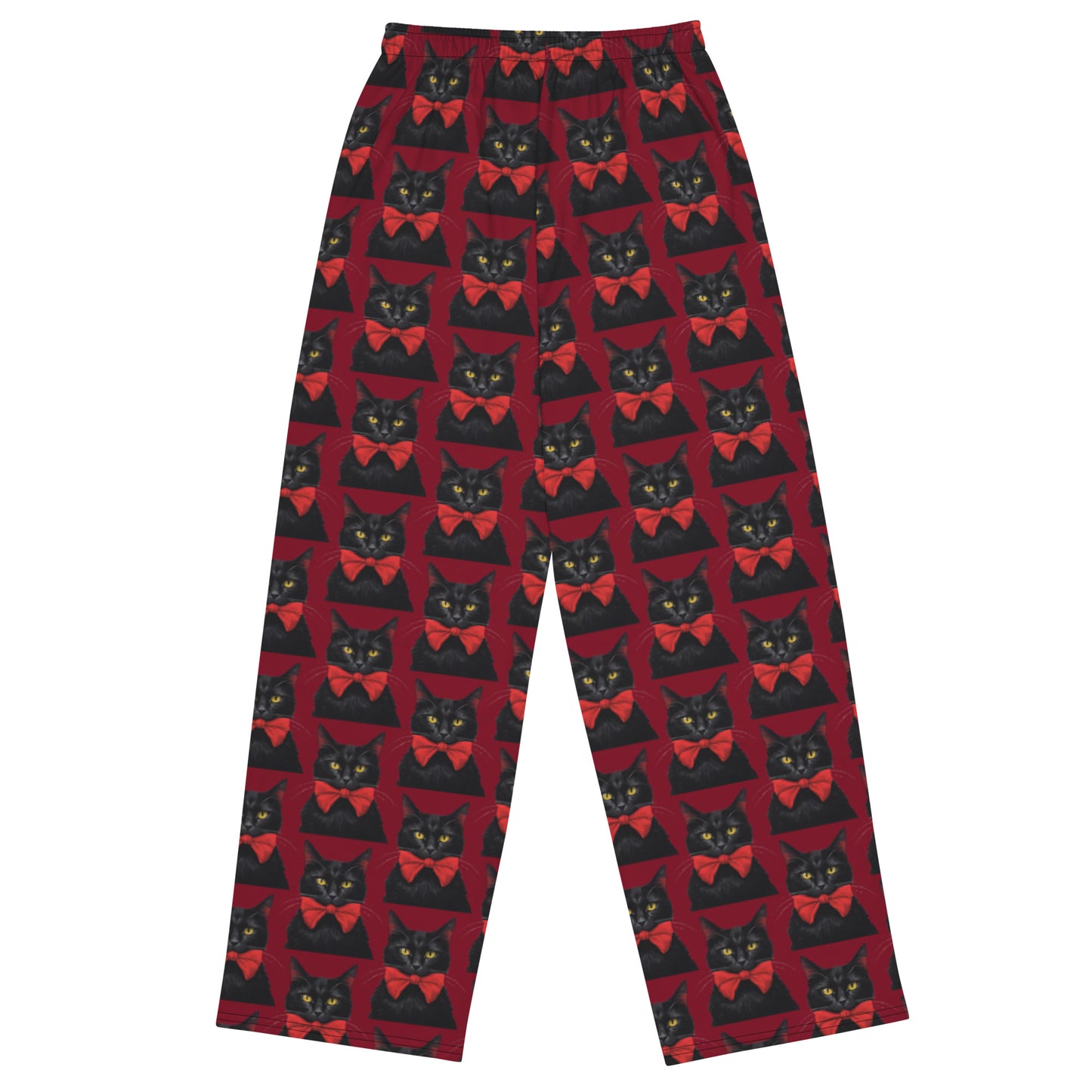 BLACK KITTY BOW UNISEX LOUNGE PANTS