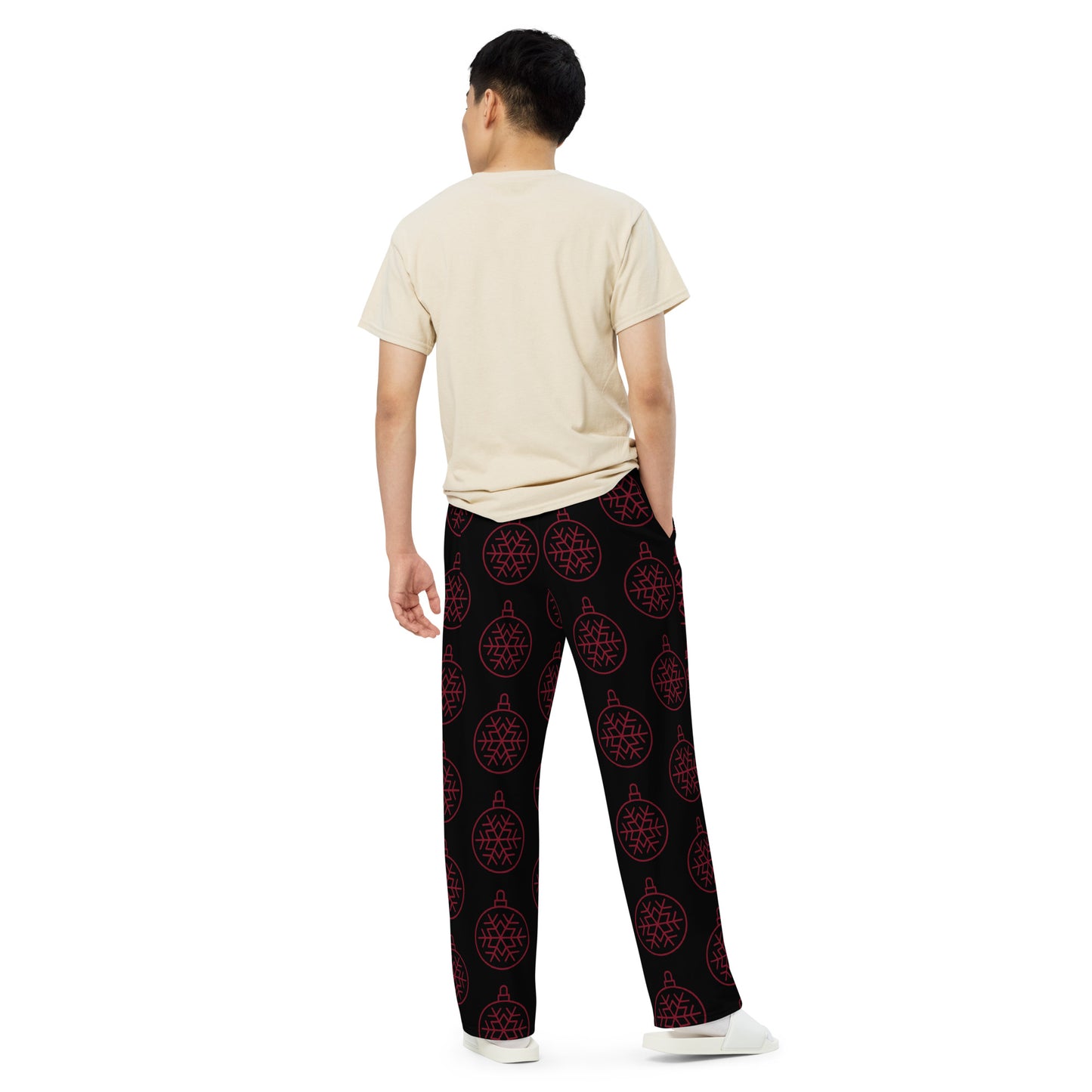 RED ORNAMENT UNISEX LOUNGE PANTS
