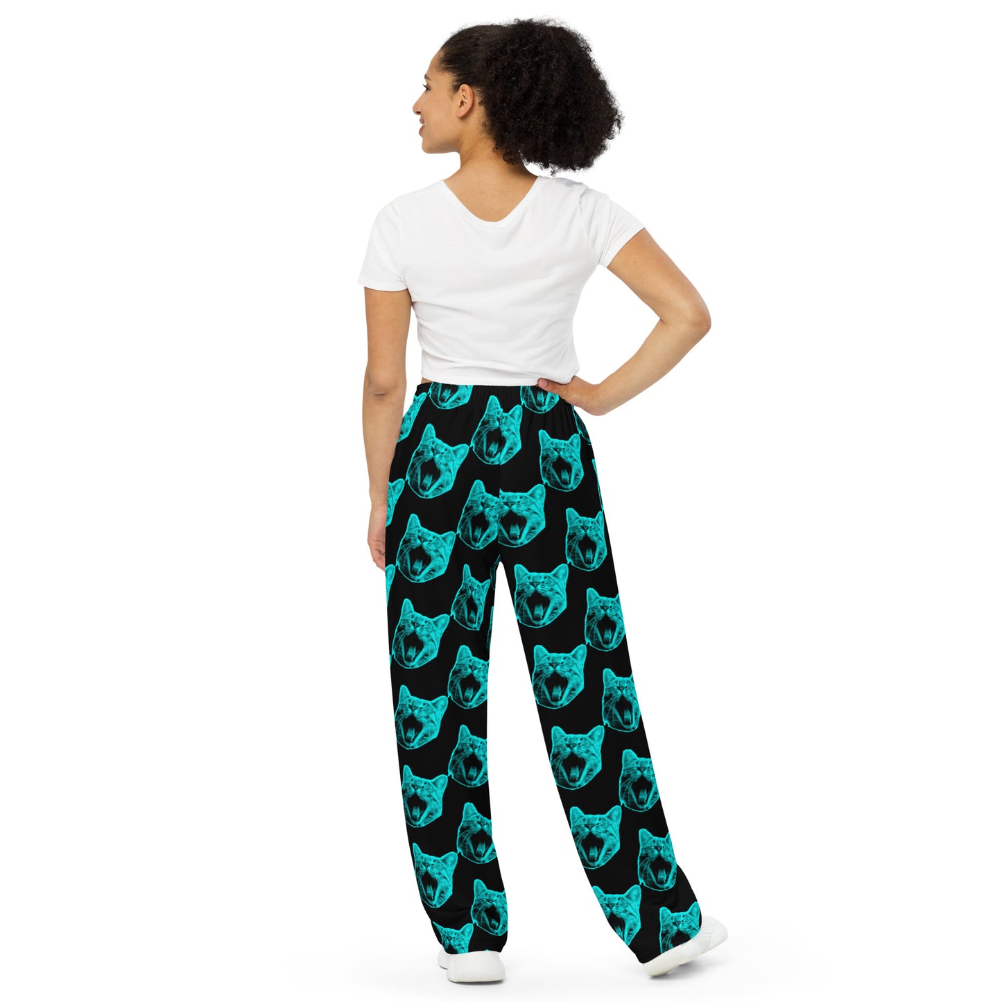 ELECTRIC BLUE CAT UNISEX LOUNGE PANTS