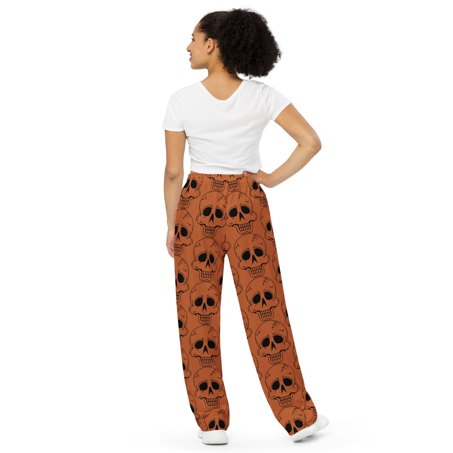 ORANGE LAUGHING SKULL UNISEX LOUNGE PANTS