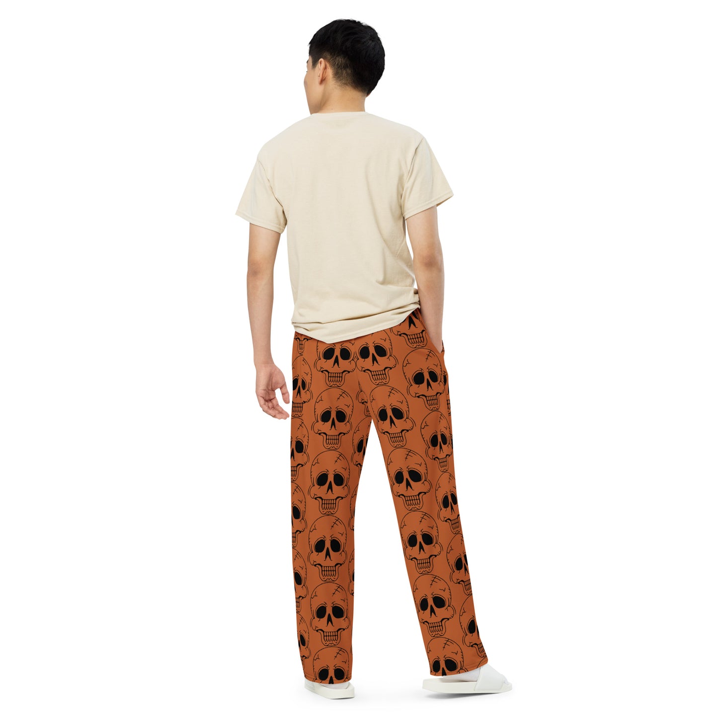 ORANGE LAUGHING SKULL UNISEX LOUNGE PANTS