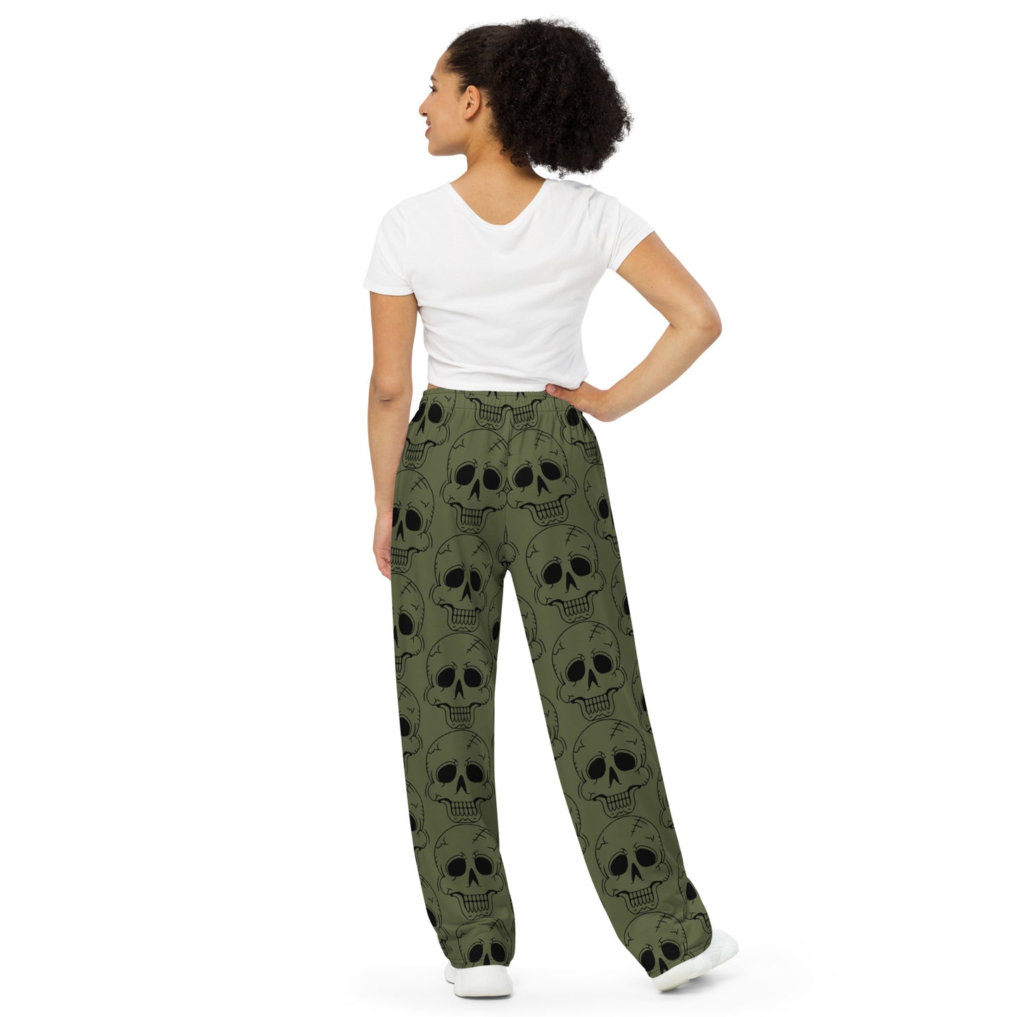 GREEN LAUGHING SKULL UNISEX LOUNGE PANTS