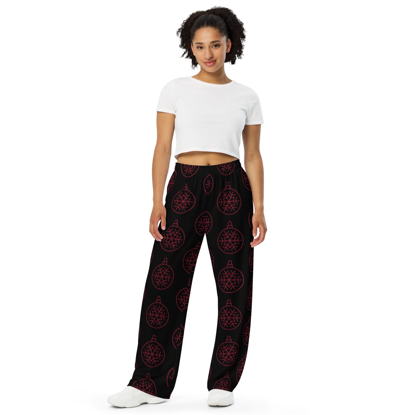 RED ORNAMENT UNISEX LOUNGE PANTS