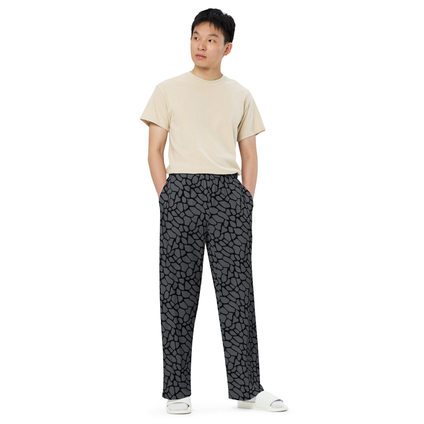 GRAY SNAKESKIN UNISEX LOUNGE PANTS