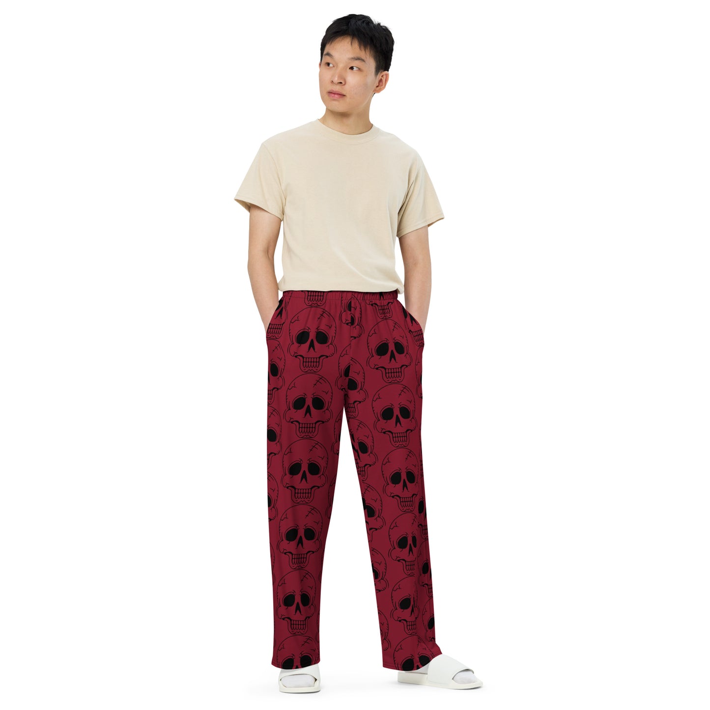 RED LAUGHING SKULL UNISEX LOUNGE PANTS