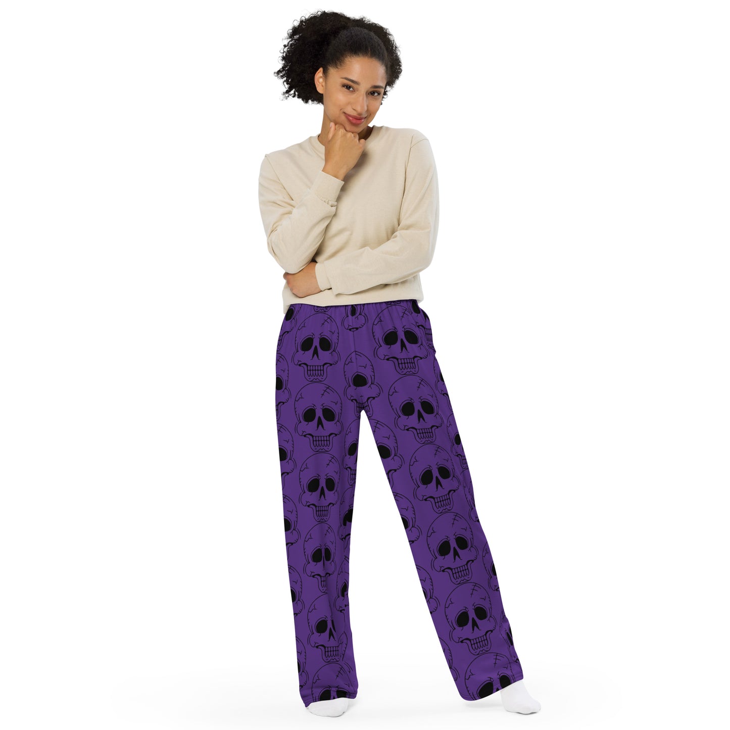 PURPLE LAUGHING SKULL UNISEX LOUNGE PANTS